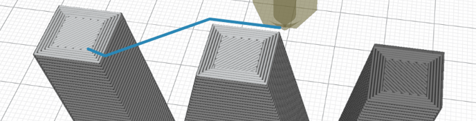 configuring to avoid printed parts when travelling