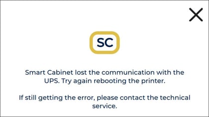 Smart cabinet lost the connection error