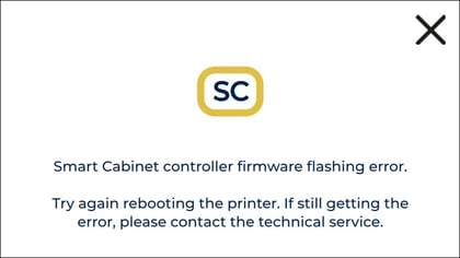 vSmart cabinet flashing firmware error