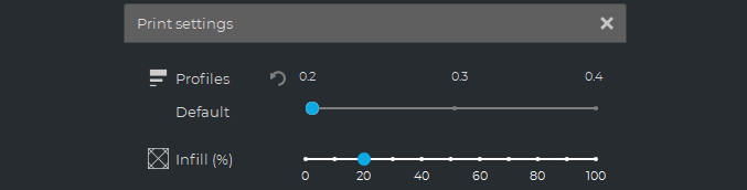 layer height interface on BCN3D Stratos