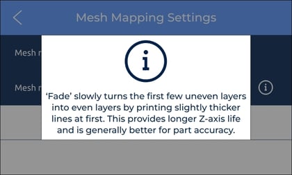 mesh mapping fade information
