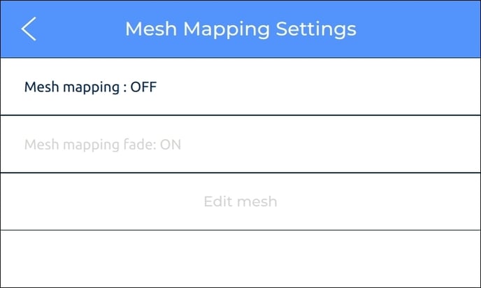mesh mapping settings off