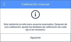 manual calibration